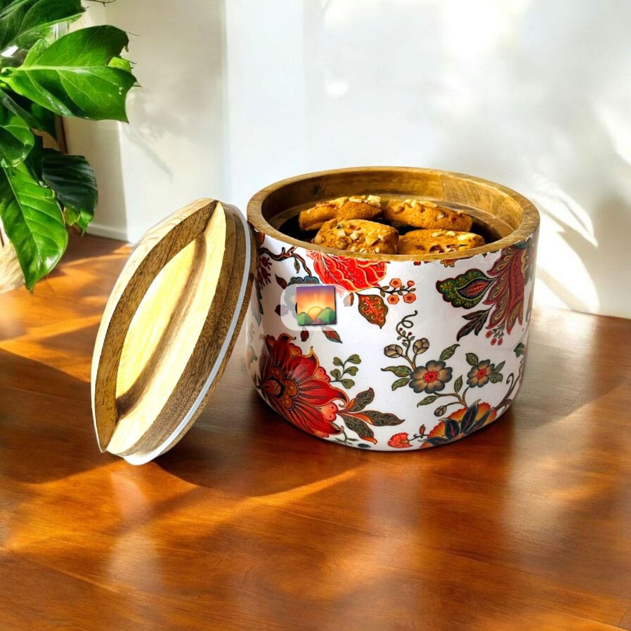 Wooden Bowl Jar With Airtight Lid
Size - 6x5 Inch
Material - Lacquer Coating on wood and Epoxy Coating on Printing