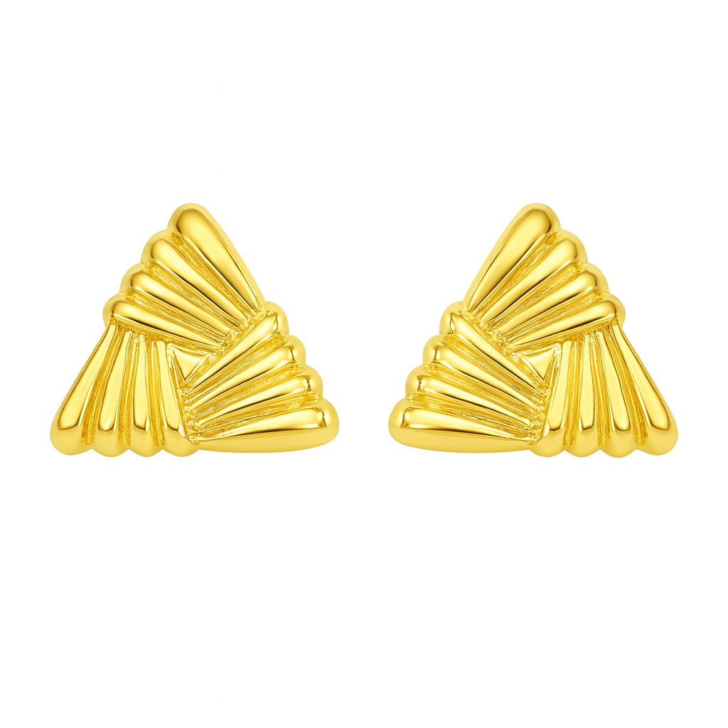 Triangle geometric earrings